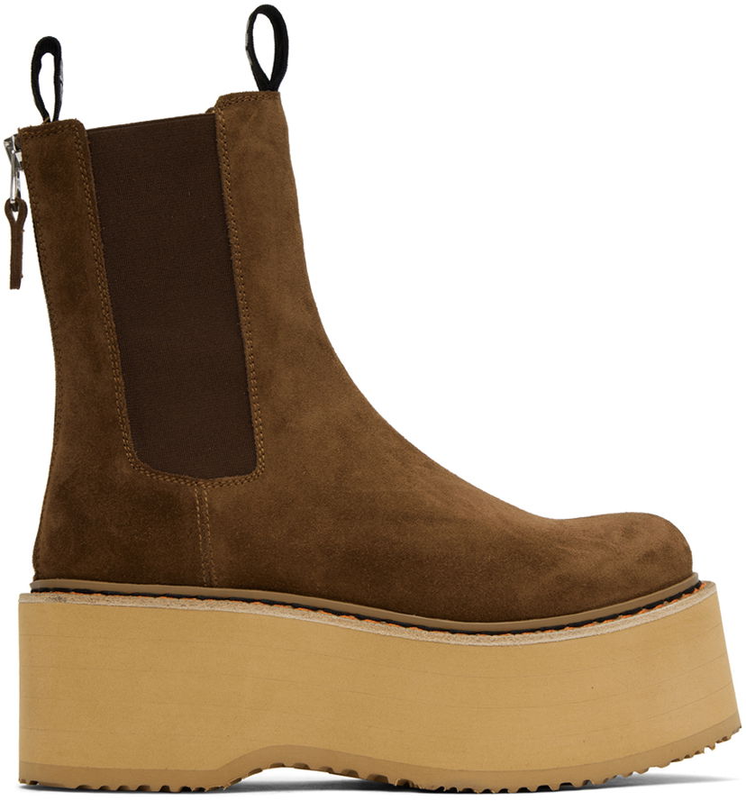 Odjeća R13 R13 Double Stack Chelsea Boots Smeđa | R13S0245-07