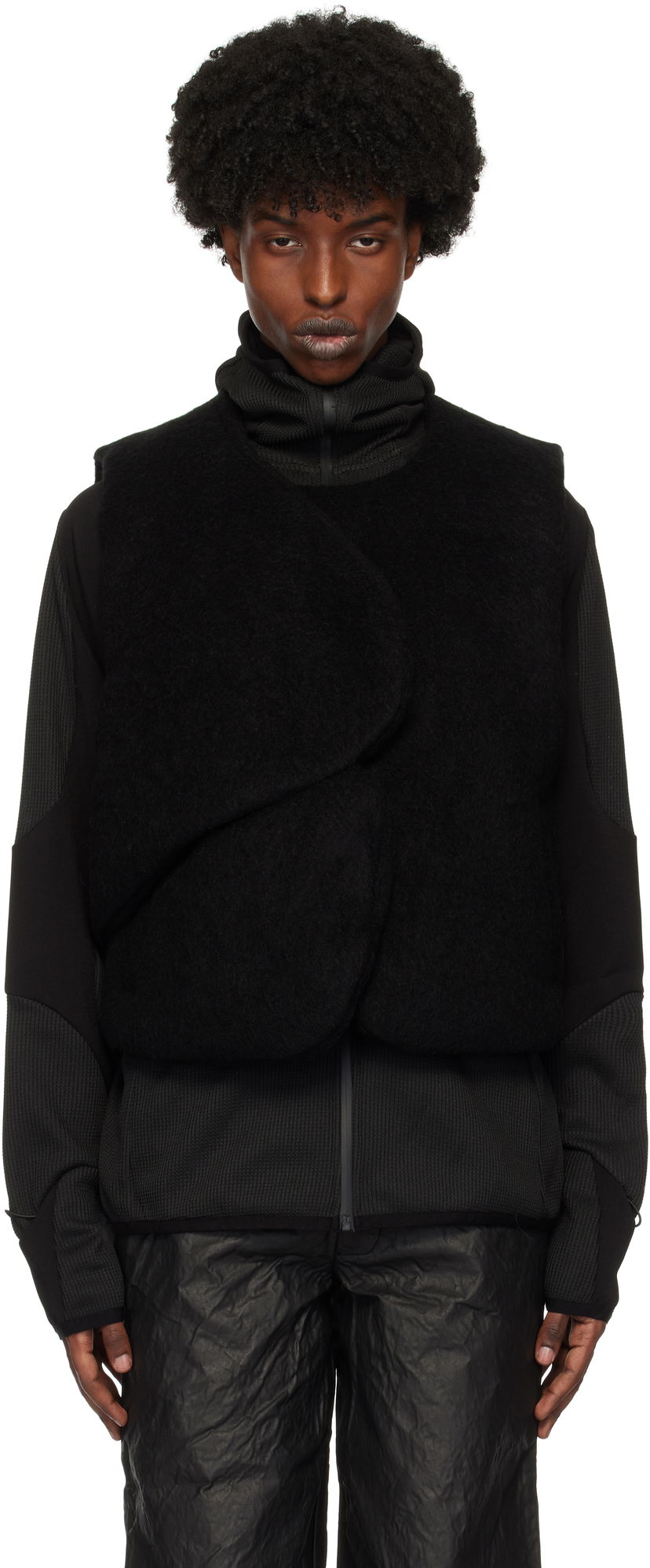 Prsluk HELIOT EMIL Mohair Down Vest Crna | AW24_M_03_034_BLK01