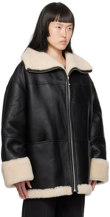 Jakna TOTEME TOTEME Signature Shearling Jacket Crna | 214-122-606, 1