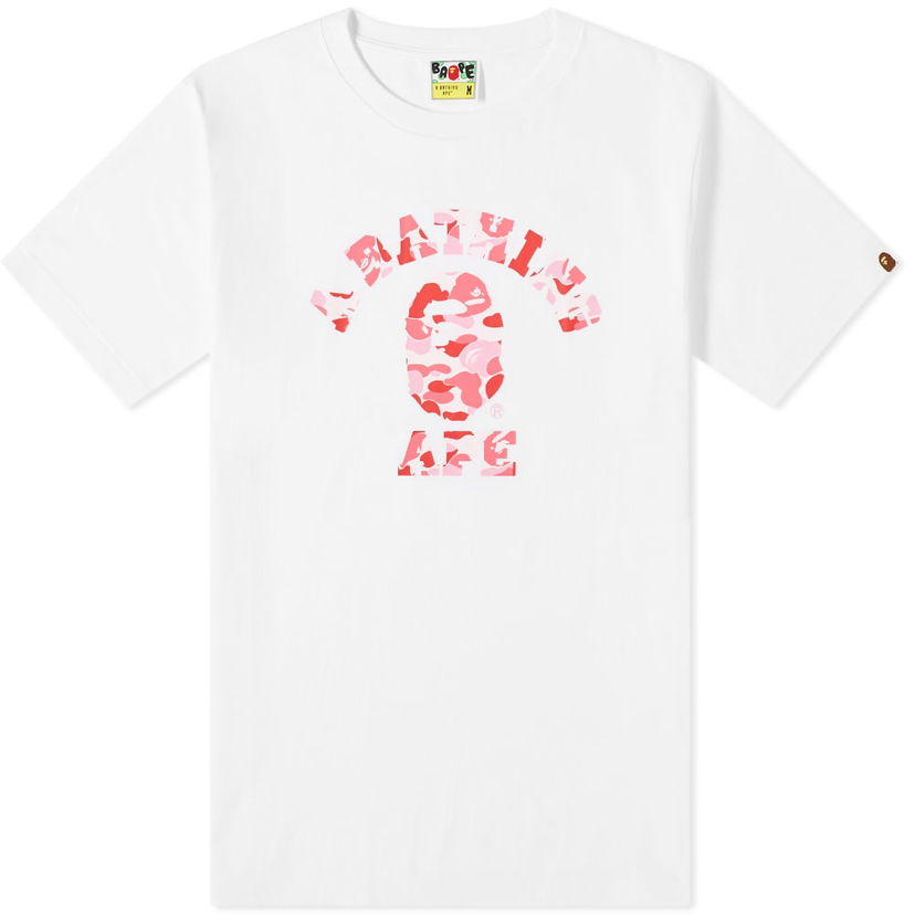Majica kratkih rukava BAPE ABC Camo College T-Shirt Bijela | 001TEH301006X-WHPK