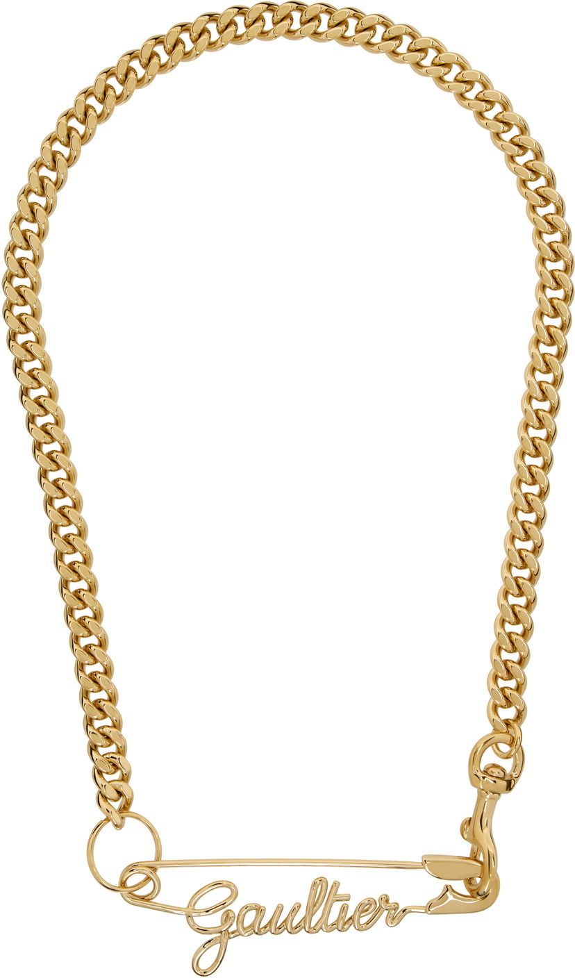 Ogrlica Jean Paul Gaultier 'The Gaultier Safety Pin' Chain Necklace Metalik | 23/15-U-CO002-X006-92
