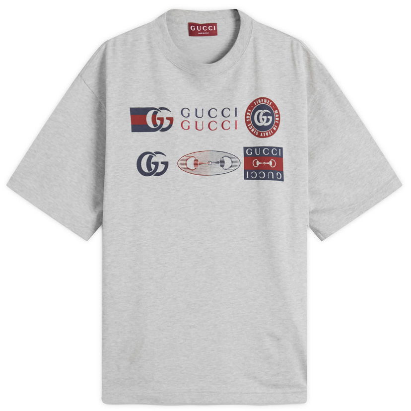 Majica kratkih rukava Gucci Motocross Logo T-Shirt, Size Large Siva | 798115-XJHC8-1056