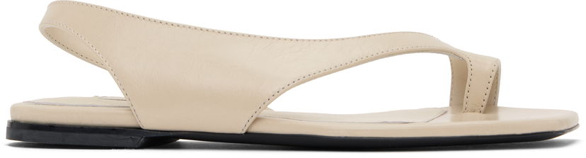 Njega cipela TOTEME TOTEME Naplack Leather Thong Sandals Bež | 252-WAS0202-LE0020