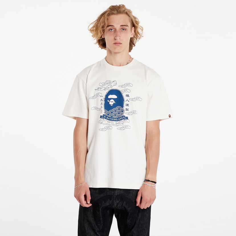 Majica kratkih rukava BAPE A BATHING APE 31St Anniversary Japan Ape Head Tee Ivory Bijela | 001CSK201023F IVY