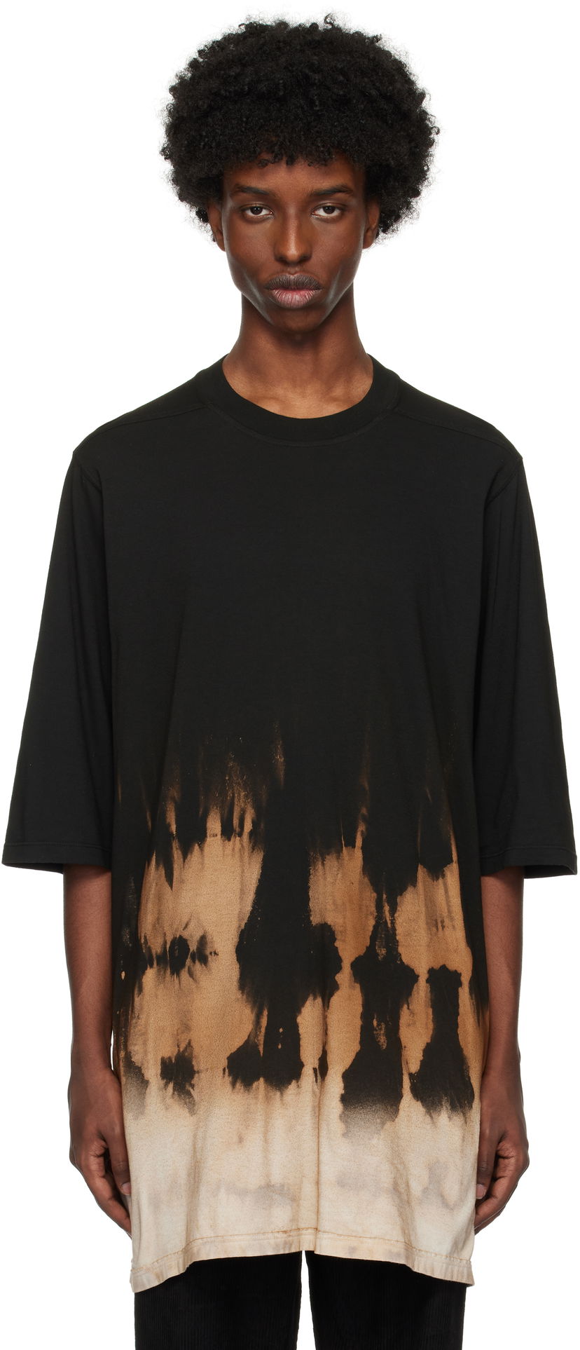 Majica kratkih rukava Rick Owens Porterville Jumbo T-shirt Crna | DU02D2274 RNSUN