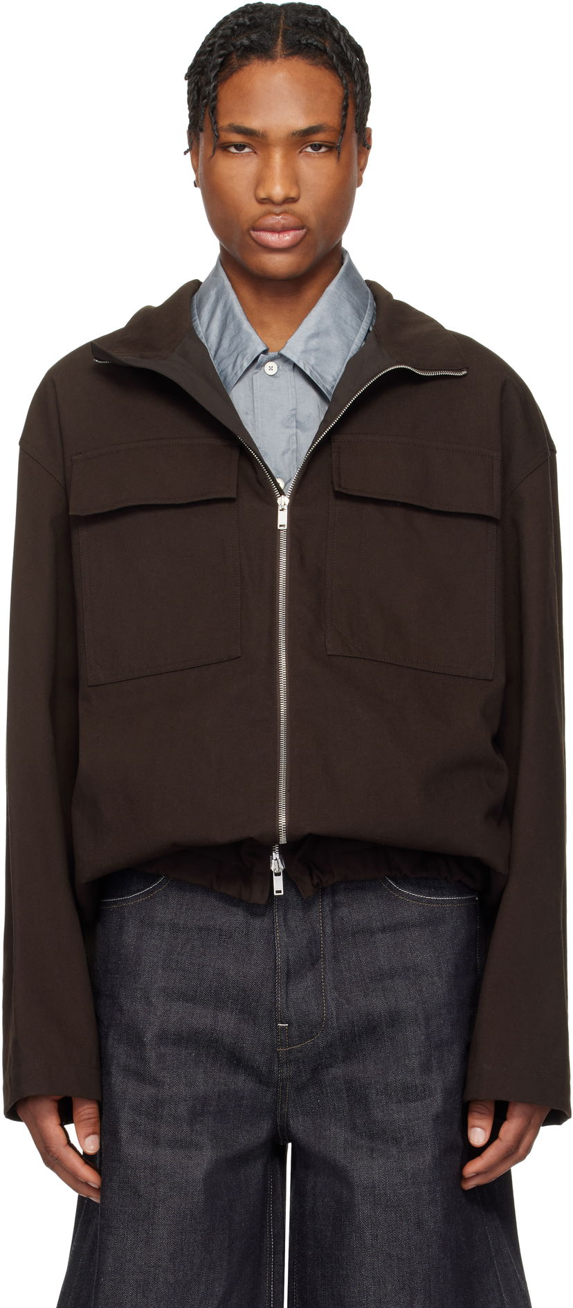 Jakna Jil Sander Jil Sander Sportswear Zip-Up Jacket Smeđa | J47SW0006_J45267