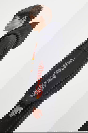 Dukserice Rhude Cotton Graphic Hooded Sweatshirt Mesa Arizona Stallion Crna | RHFW25HO04012, 1