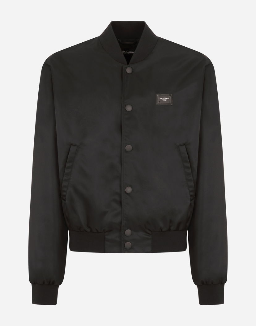 Bomber jakna Dolce & Gabbana Dolce & Gabbana Button Bomber Jacket Crna | G9VD2TFUMNQN0000