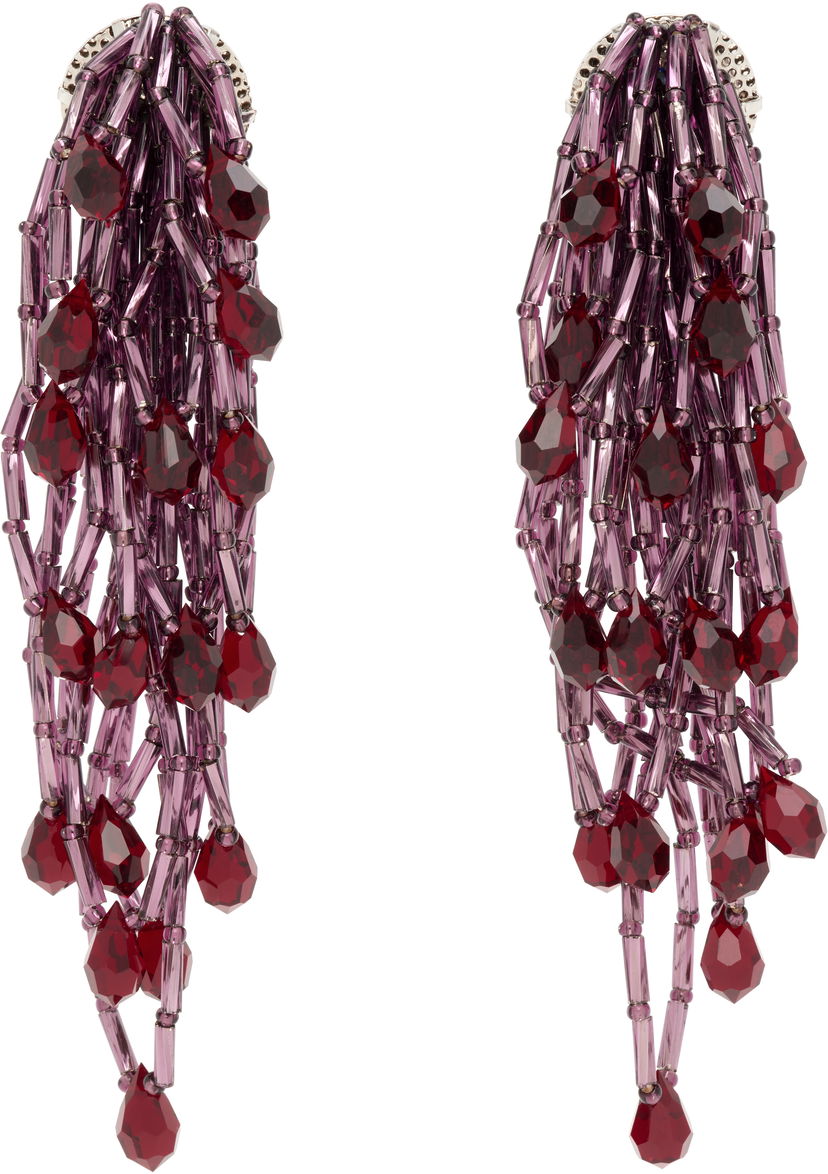 Naušnice KIKO KOSTADINOV Kiko Kostadinov Cowen Crystal Drop Earrings Ljubičasta | KKWAW25ER03-159