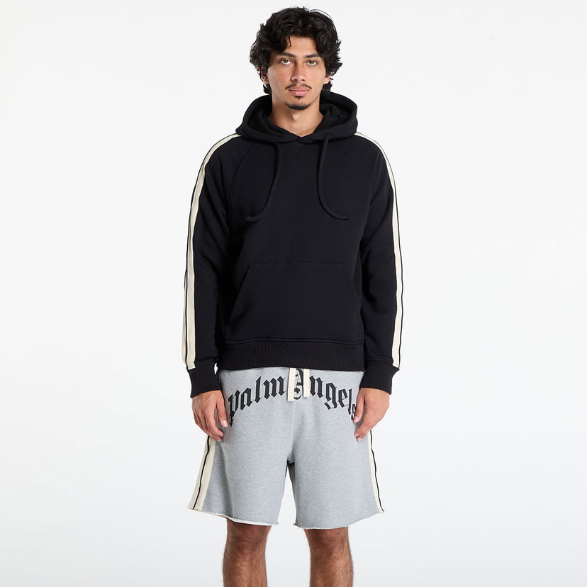 Dukserice Palm Angels Palm Angels Curved Logo Track Hoodie Crna | PMBB17HF25FLE0011003