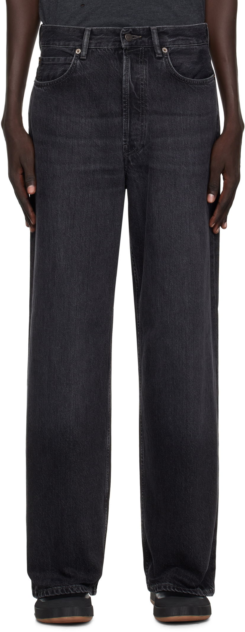 Jeans Acne Studios Acne Studios Faded Loose-Fit Jeans Crna | C00090-