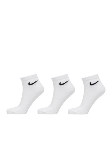 Donje rublje i čarape Nike Ankle Socks 3-Pack Bijela | SX7667-100