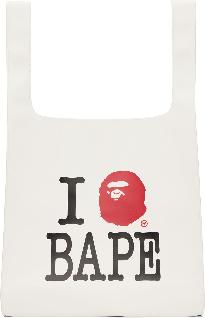 Tote bag BAPE A Bathing Ape 'I Love BAPE' Tote Bag Bijela | 001BAK802001L