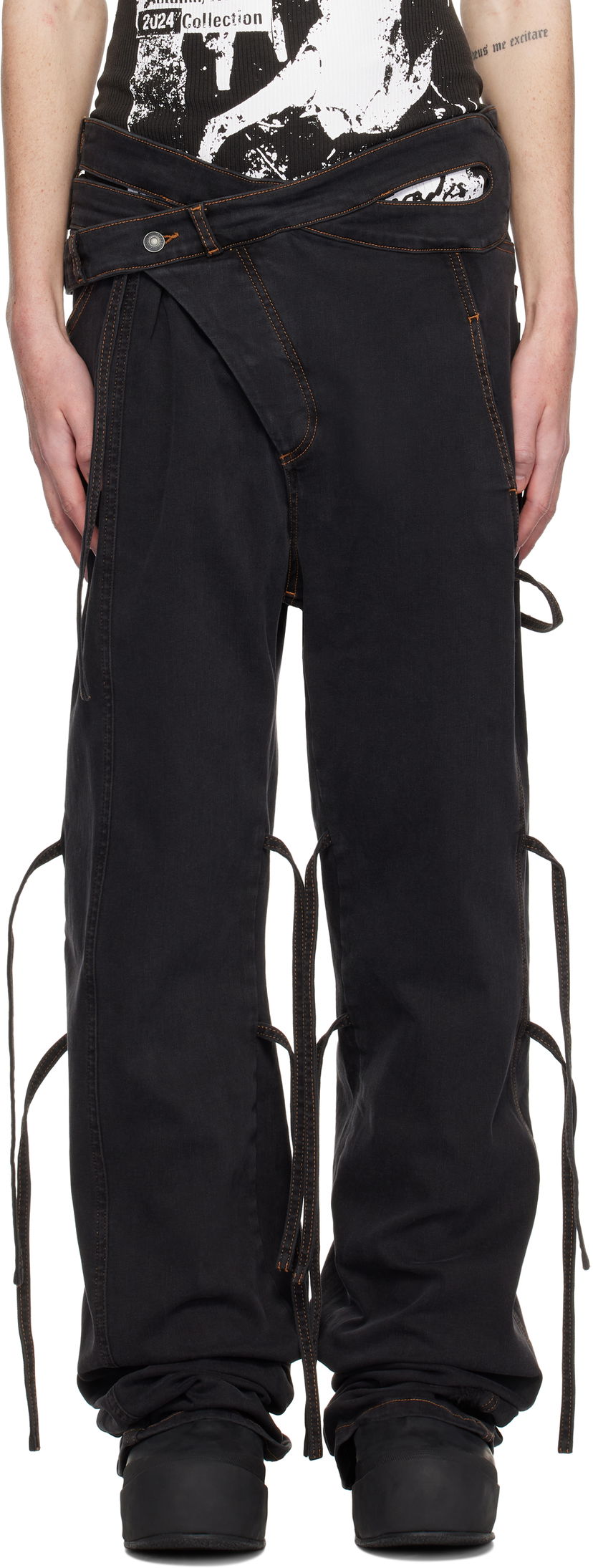 Jeans Ottolinger Ottolinger Signature Wrap Jeans Crna | 2217080111
