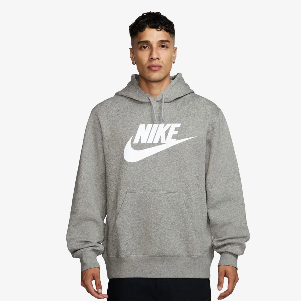 Dukserice Nike Club Graphic Pullover Hoodie Siva | FN3868-063, 1