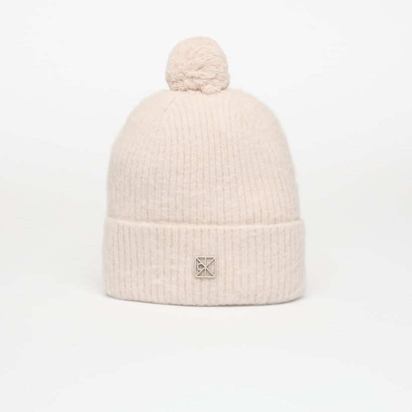 Kapica CALVIN KLEIN Emblem Brushed Pom-pom Hat Universal Bež | LV04D8067G RMU