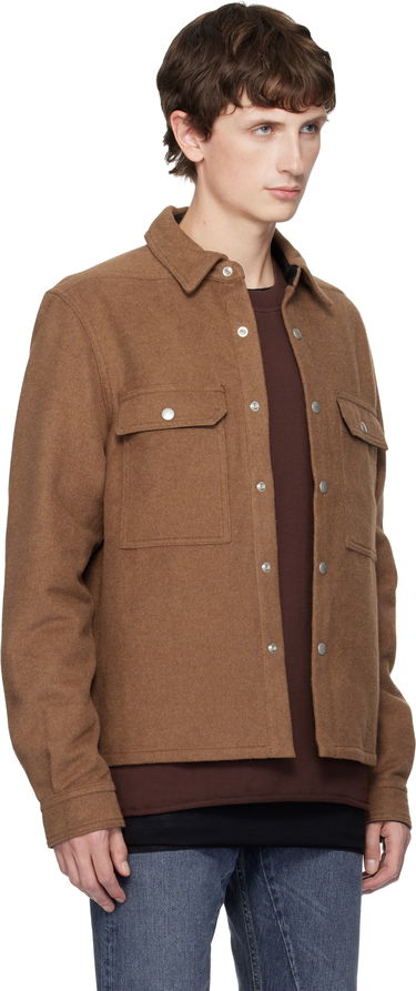 Jakna Rick Owens DRKSHDW Concordians Cropped Overshirt Smeđa | DL02E2299 CFRTJP, 1