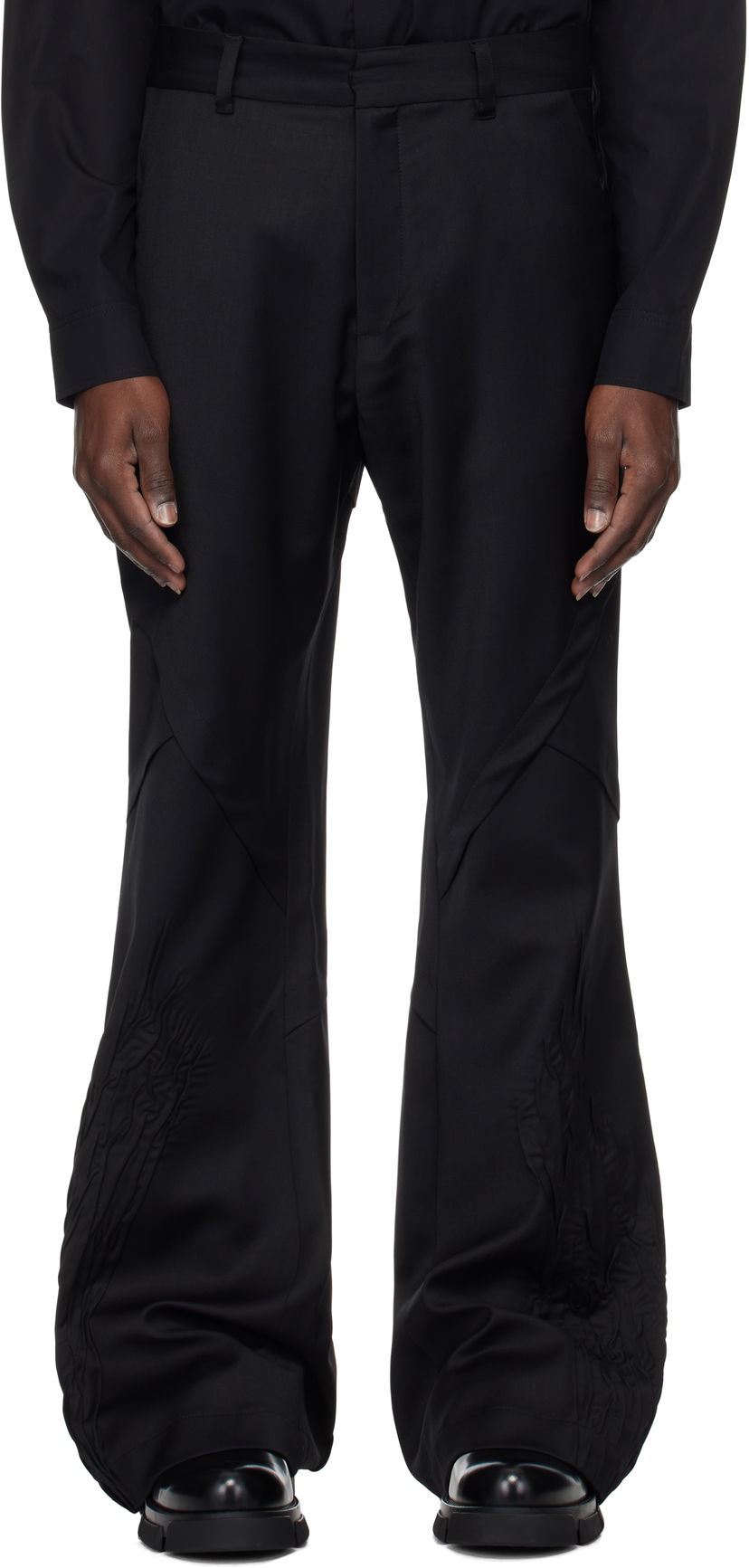 Hlače HELIOT EMIL Heliot Emil Inertia Flared Trousers Crna | PRESS25_M_10_188_BLK01