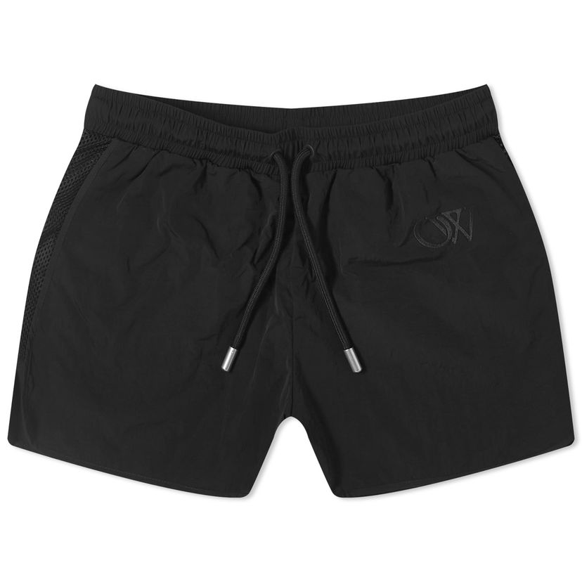 Kratke hlače Off-White Crispy NY Mesh Shorts Crna | OWVH050S24FAB0011010