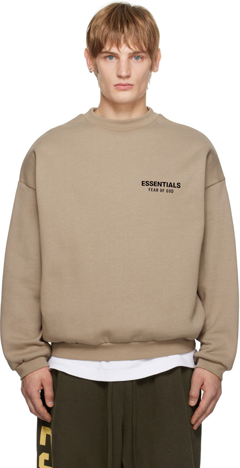 Džemper Fear of God Fear of God ESSENTIALS Fleece Crewneck Sweatshirt Bež | 192HO246267F