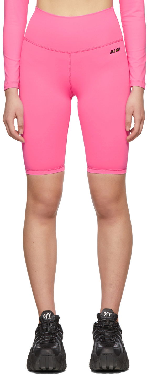 Kratke hlače MSGM Micro Logo Bike Shorts Ružičasta | 3245MDB10 227180
