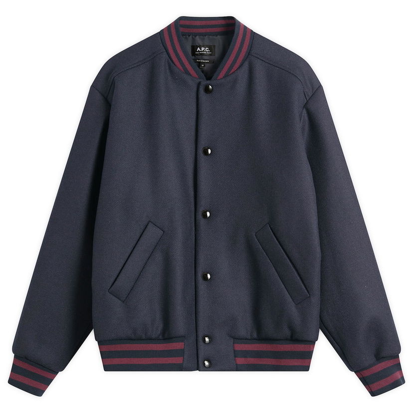 Bomber jakna A.P.C. Micky Varsity Jacket Tamnoplava | WVBEB-M02974-IAK