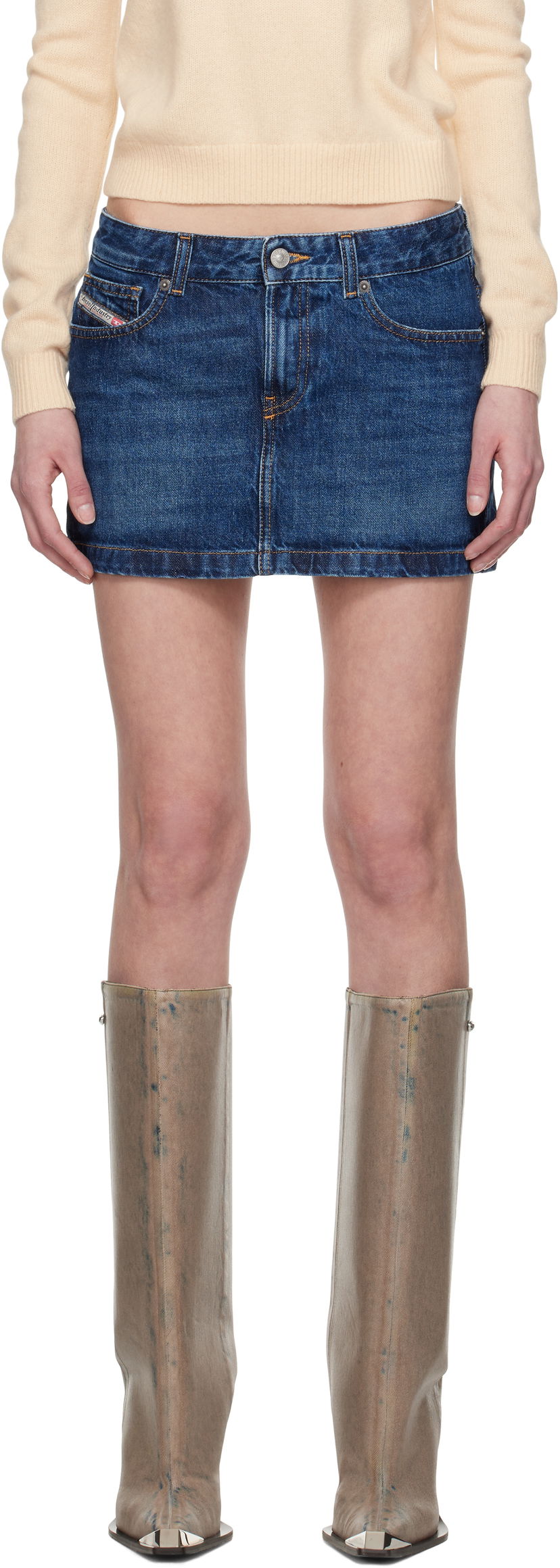 Suknja Diesel Diesel De-Ron Denim Miniskirt Plava | A04935 09I27