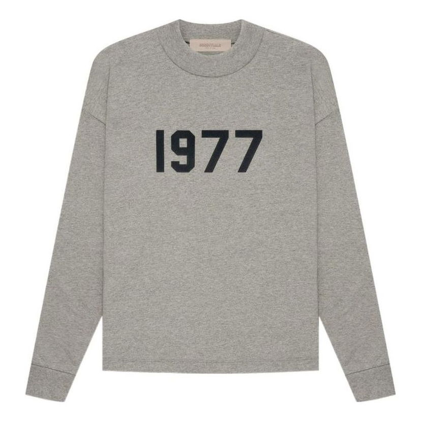 Džemper Fear of God Fear Of God Essentials 1977 Long Sleeve T-Shirt Siva | FOG-SS22-926