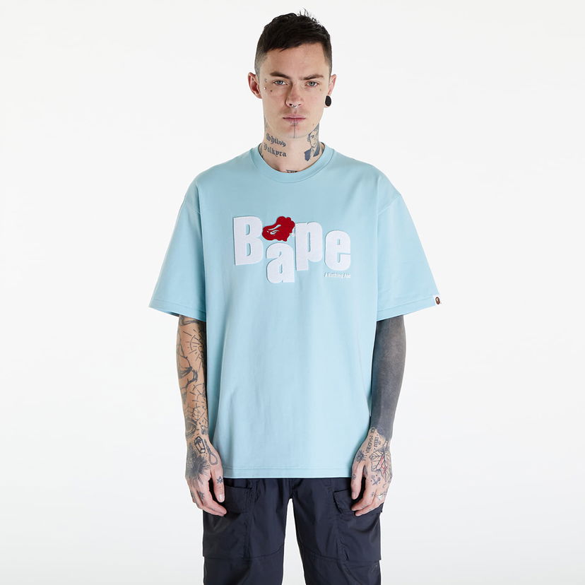 Majica kratkih rukava BAPE A BATHING APE Heart Ape Head Relaxed Fit Tee Sax Plava | 001TEK301343M SAX