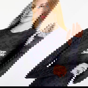 Majica kratkih rukava Horsefeathers Long-Sleeve Top Mirra Floral Cheetah with Thumbholes Crna | SW927E, 1