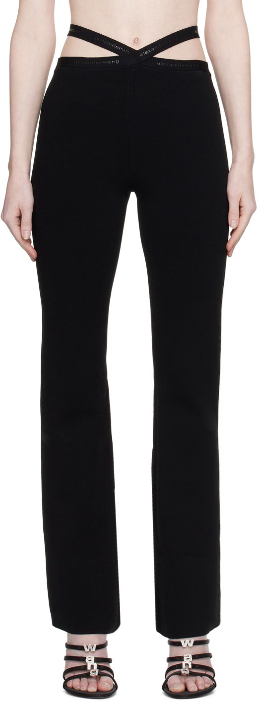 Hlače Alexander Wang Alexander Wang.t Criss-Cross Leggings Crna | 4KC1234016