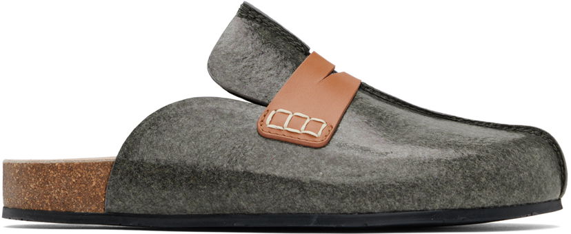 Dodaci JW Anderson JW Anderson Laminated Felt Mules Zelena | ANW42003D
