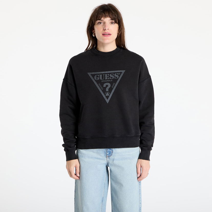 Dukserice GUESS GUESS Originals Sweatshirt Crna | W5GQ03K68I4-JTMU