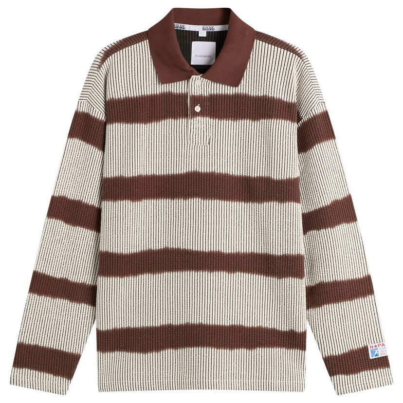 Polo majica Napapijri Martine Rose Long Sleeve Ribbed Wavy Stripe Polo Višebojno | NP0A4FPH-L64