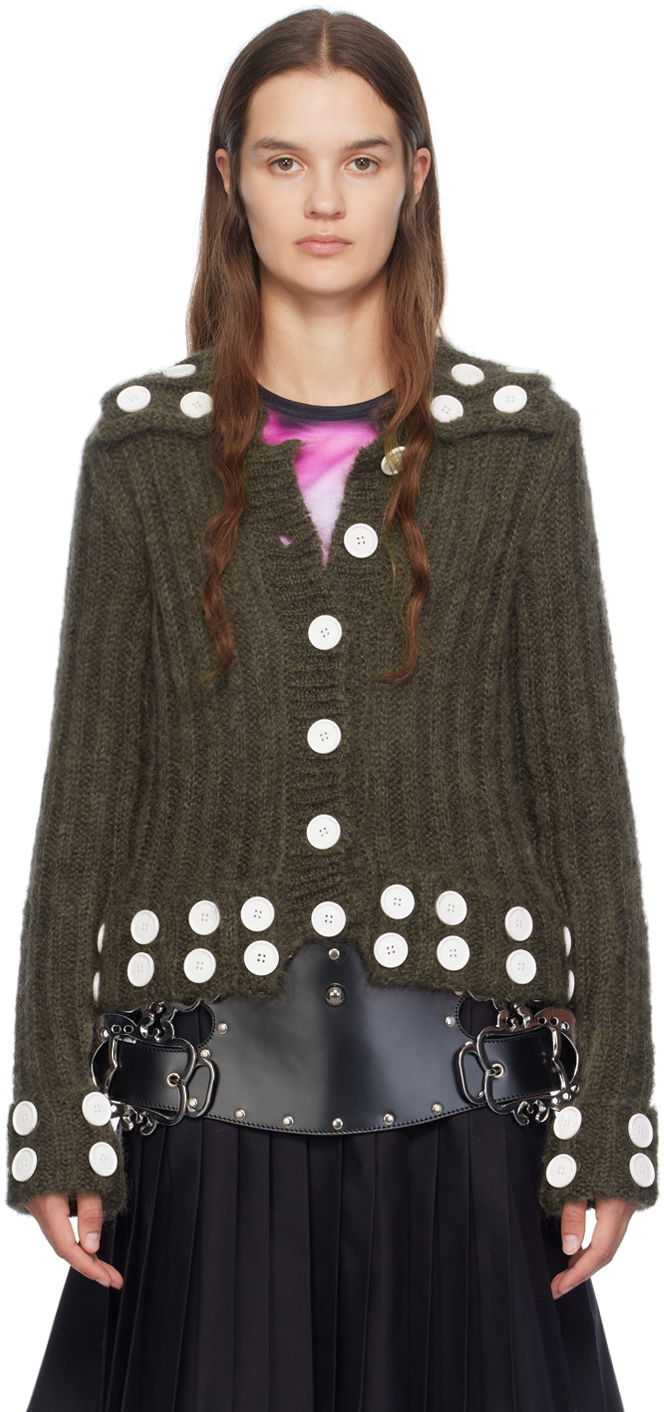 Džemper Chopova Lowena Chopova Lowena Button Embellished Cardigan Zelena | 5191