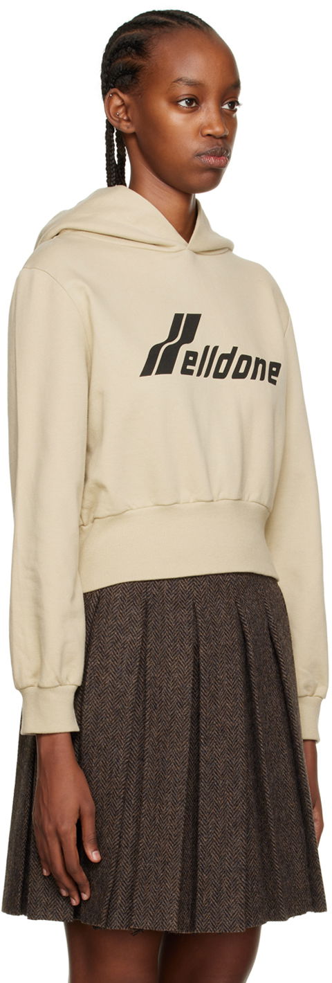 Dukserice We11done Printed Cropped Hoodie Bež | WD-TH3-22-865-W-BG, 1