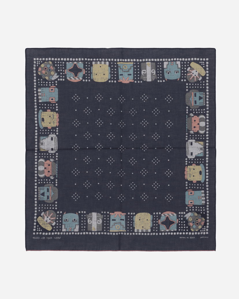 Šal KAPITAL Selvedge Bandana with Kachina Print Plava | EK-1169BA 1