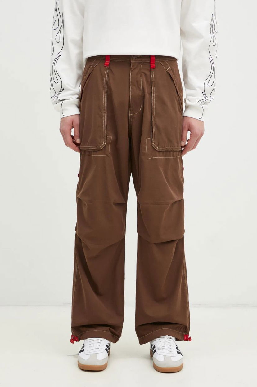 Cargo hlače Pleasures PLEASURES Public Utility Pants Smeđa | P24W011