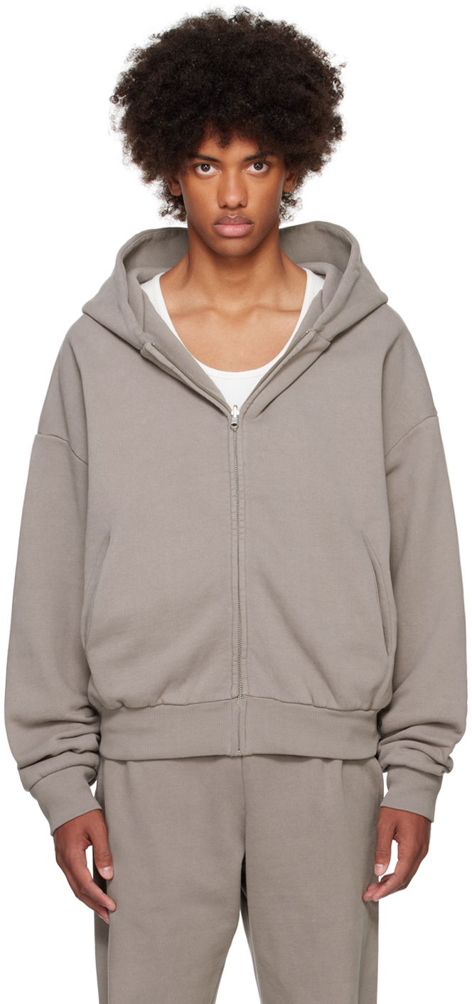 Dukserice Entire Studios Thermal Hoodie Siva | ES2488SA