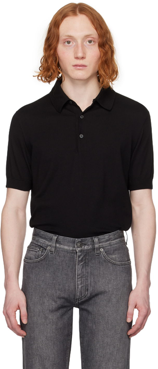 Polo majica ZEGNA Premium Knit Polo Shirt Crna | UDC90A7-C32