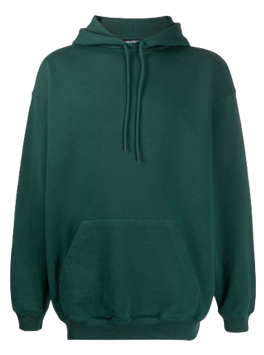 Dukserice Balenciaga Logo Print Hoodie Zelena | 570798THV793230