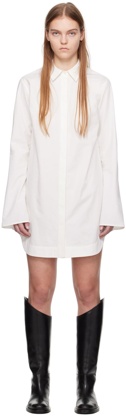 Haljina Loulou de Saison Loulou de Saison Eknath Mini Shirt Dress Bijela | EKNATH