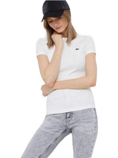 Majica kratkih rukava Lacoste Slim Fit Organic Cotton T-Shirt Bijela | TF5538