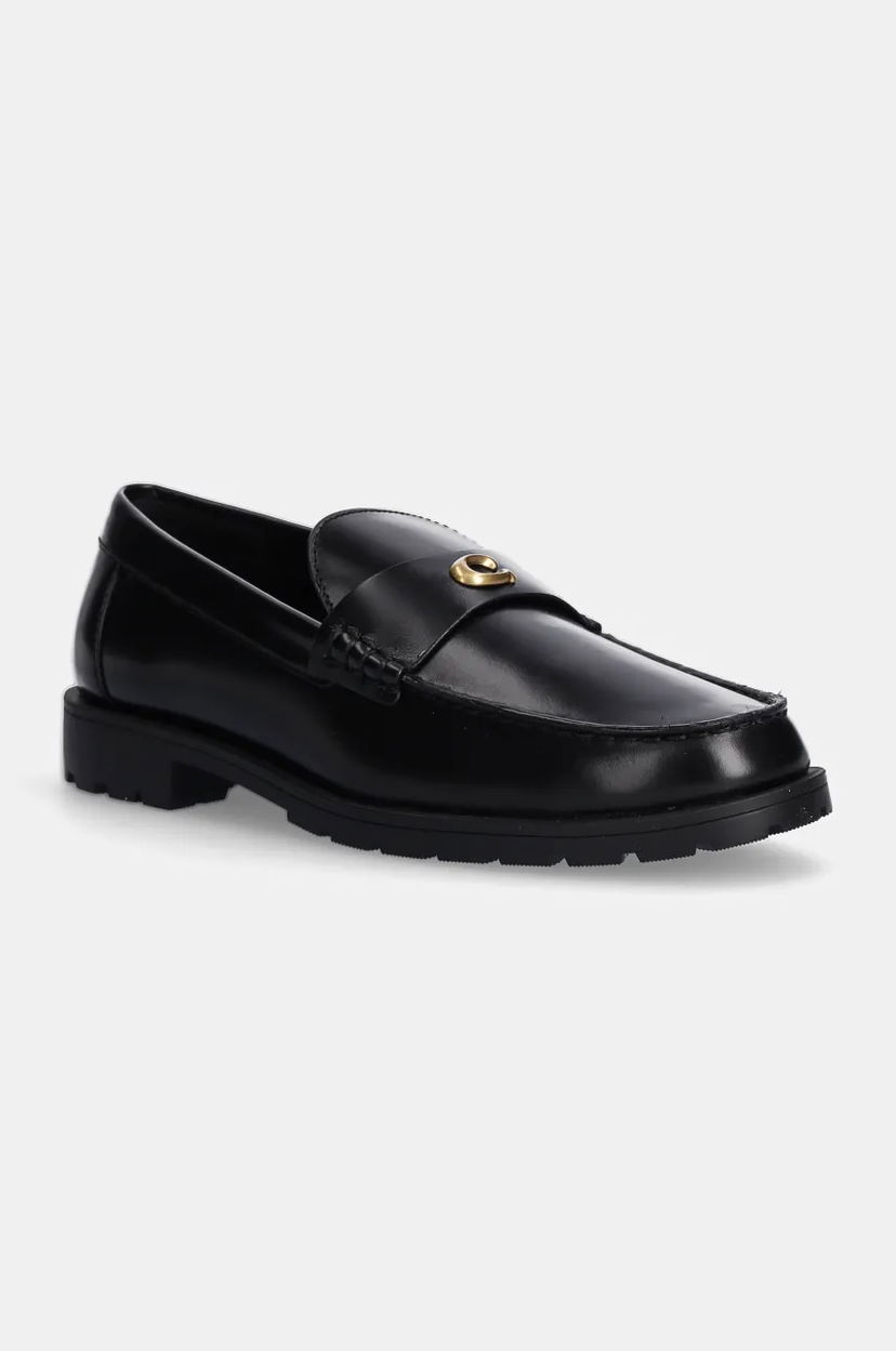Tenisice i cipele Coach Jocelyn Leather Flat-Heel Loafers Crna | CW980.BLK