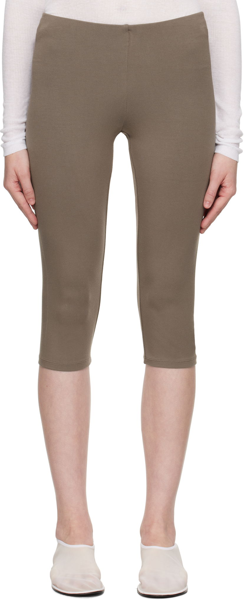 Tajice SKIMS SKIMS Smooth Layers Capri Leggings Smeđa | BO-PNT-8432W