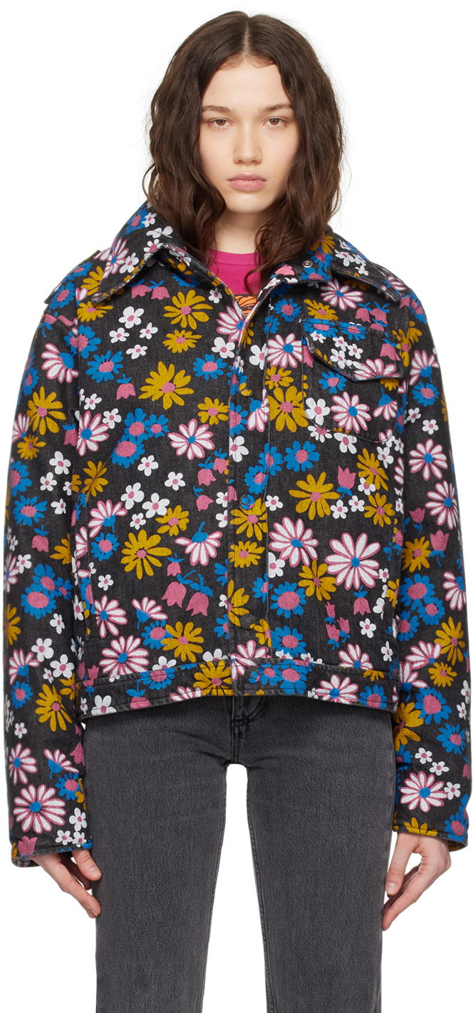Jakna ERL Floral Print Denim Jacket Višebojno | ERL07J002