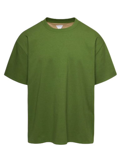 Majica kratkih rukava Bottega Veneta Double Layered Cotton Jersey Relaxed Fit T-shirt Zelena | 661788V16E03081