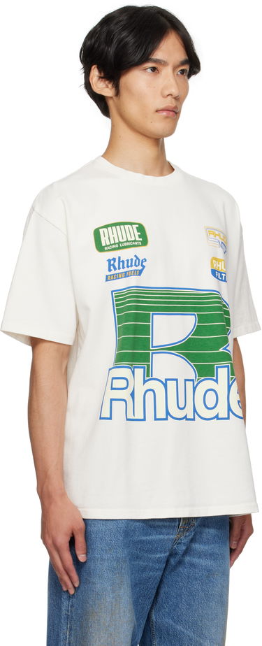 Majica kratkih rukava Rhude Rhude Roadway Racing T-Shirt Bijela | RHPF25TT11012, 1