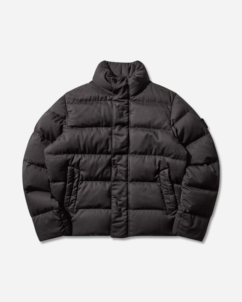 Pernata jakna Stone Island Ghost Twill Wool-TC Down Jacket Crna | K2S15-4100100-S0F26 V0029
