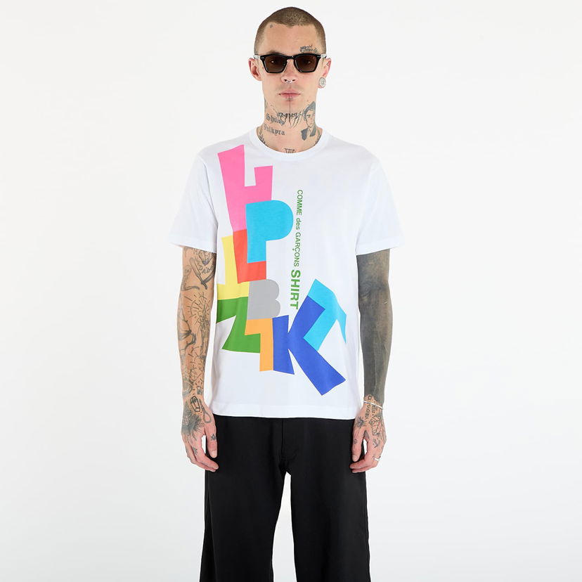 Majica kratkih rukava Comme des Garçons Comme des Garçons SHIRT T-Shirt With Colorful Block Graphic Print Višebojno | FP-T002-W25 White